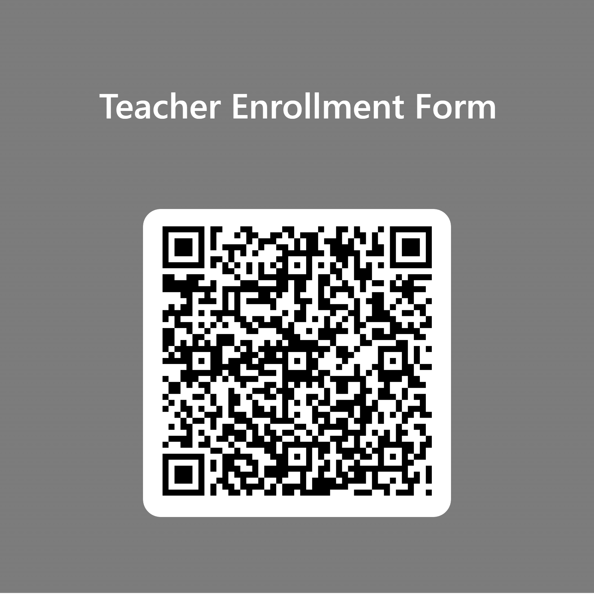 Teacher Enrollment Form